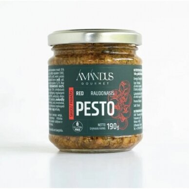 Raudonasis pesto padažas, Amandus 190 gr.